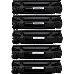 5 Pack Canon 728 Black Compatible Toner Cartridges
