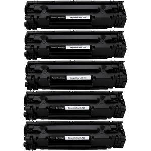 5 Pack Canon 728 Black Compatible Toner Cartridges