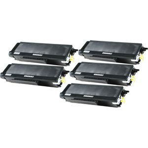 5 Pack Brother TN3170 Black Compatible High-Yield Toner Cartridge (Replaces TN3130)