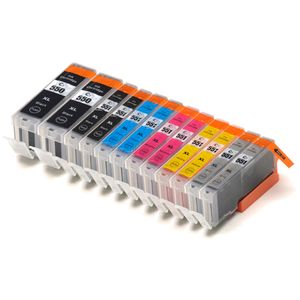 12 Pack Canon PGI-550XL & CLI-551XL Compatible High-Yield Ink Cartridges
